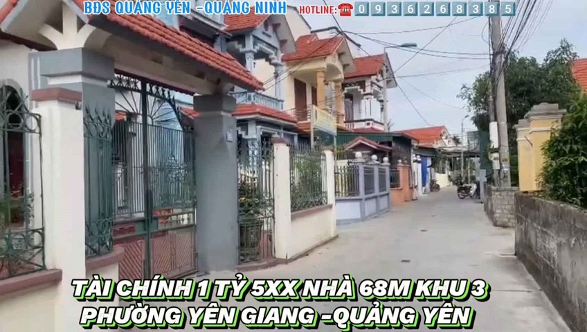 Chỉ 1 tỷ 5xx sở hữu ngay nhà phố 68 m2 tại phường Yên Giang, thị xã Quảng Yên, Quảng Ninh