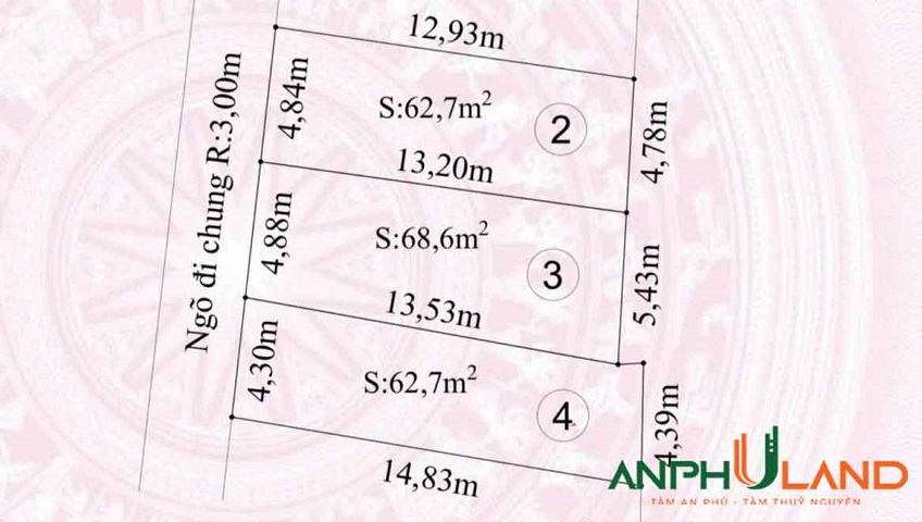 Cần bán 3 lô F0 tại TDP Đông, Phường Hoàng Lâm, TP Thủy Nguyên, Hải Phòng