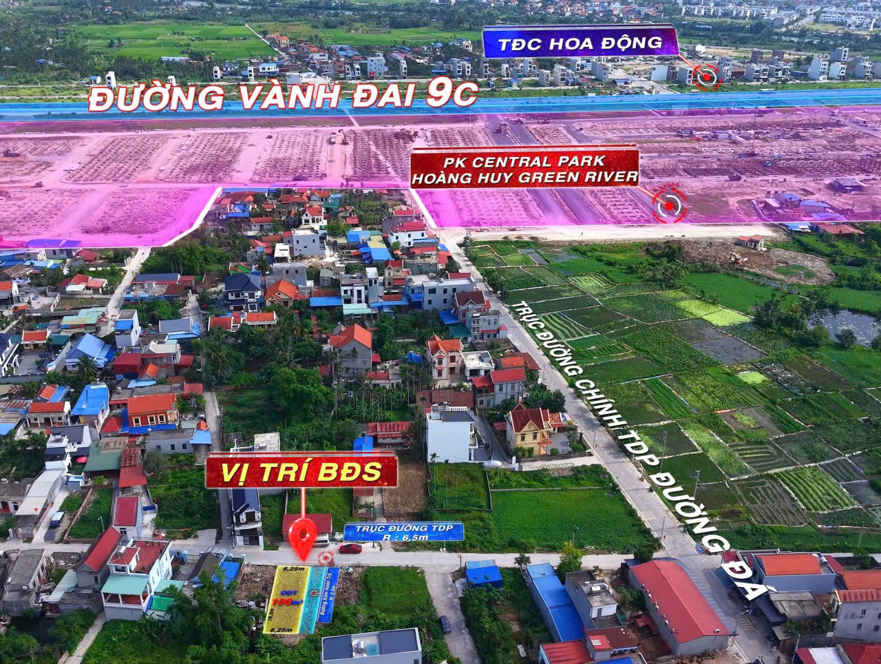 Lô góc 2 mặt tiền siêu đẹp TDP Đường Đá, phường Hoa Động, TP Thuỷ Nguyên, Hải Phòng