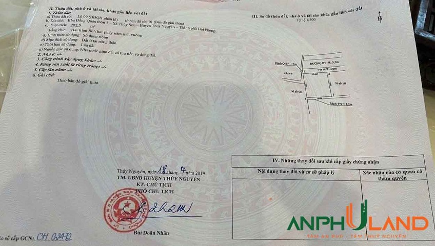 Chào bán lô đất 100m2, trung tâm hành chính mới Phường Dương Quan, TP Thủy Nguyên