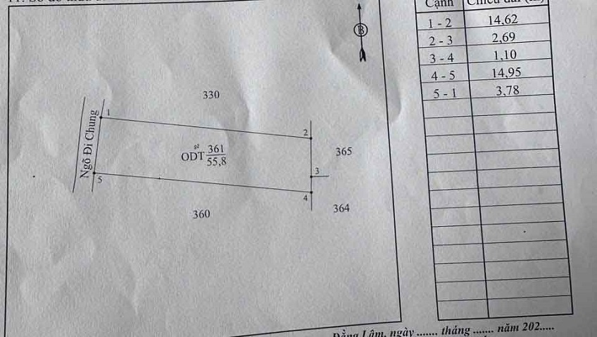 Cần bán nhà 2.5 tầng 55m2 tại ngõ 385 Ngô Gia Tự, Đằng Lâm, Hải An, Hải Phòng