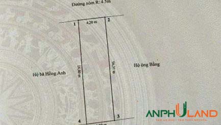 Chào bán lô đất 64m2 mặt đường nhựa 7m phường Hoàng Lâm, TP Thủy Nguyên, Hải Phòng