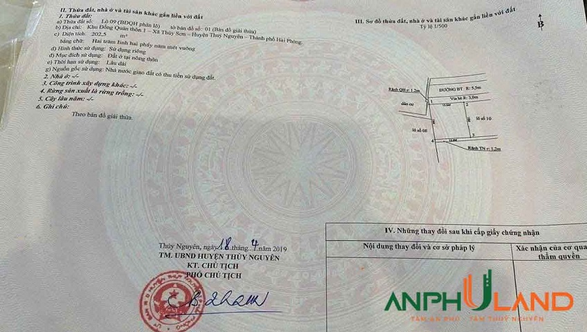 Bán lô biệt thự vị trí trung tâm phu phân lô Đống Quán, Phường Thủy Đường, TP Thủy Nguyên