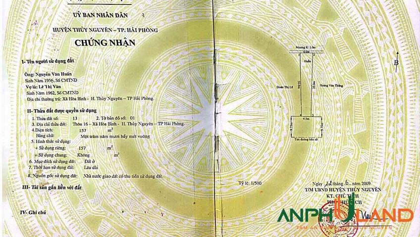 Cần bán nhà đất tại Phường Hòa Bình, TP Thủy Nguyên, Hải Phòng