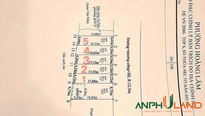 Cần bán 5 lô F0 đẹp, phường Hoàng Lâm, TP Thủy Nguyên, Hải Phòng