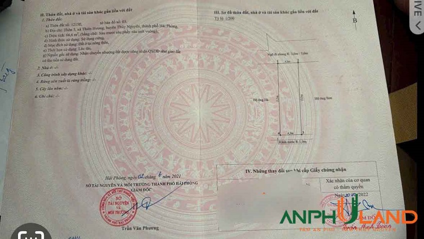 Chính chủ bán lô đất ngõ ô tô Phường Thiên Hương, TP Thủy Nguyên, Hải Phòng