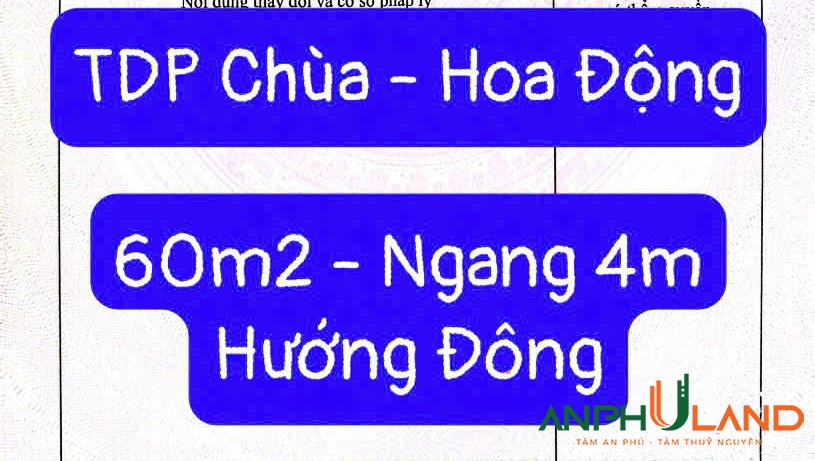 Cần bán lô đất hàng hiếm, phường Thủy Nguyên ( xã Hoa Động), TP Hải Phòng