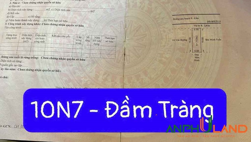 Cần bán lô đất TDP Đầm Tràng, Phường Thủy Nguyên ( xã Tân Dương), TP Hải Phòng