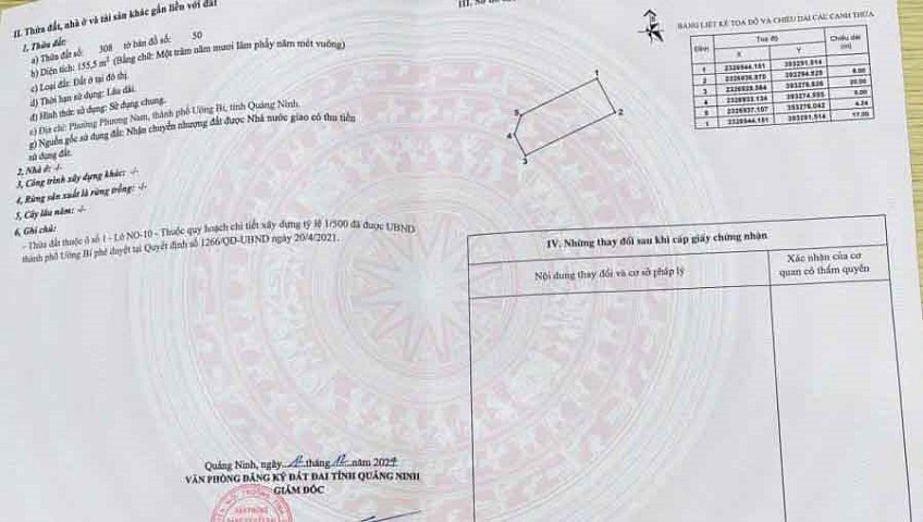 Chính chủ gửi bán lô góc toạ lạc khu đô thị LICOGI  tại TP Uông Bí,  Quảng Ninh 