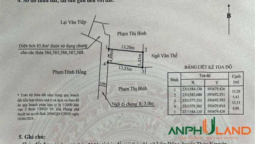 Cần bán lô đất hàng đẹp TDP Đông, phường Thiên Hương (xã Hoàng Lâm), TP Hải Phòng