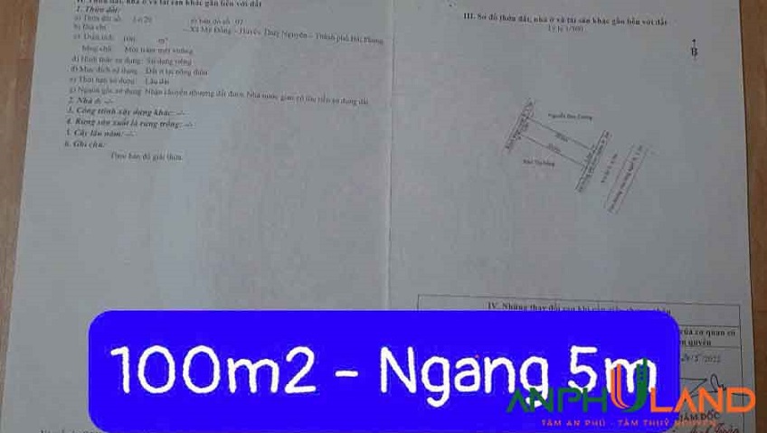 Cần bán lô đất hàng hiếm phân lô tại Phường Thiên Hương ( xã Mỹ Đồng), TP Hải Phòng