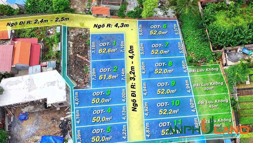 Mở bán 11 lô TDP Tây, Phường Thủy Nguyên ( xã Thủy Đường), TP Hải Phòng