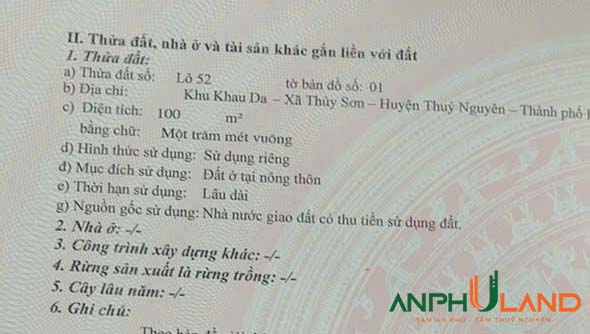 Chính chủ gửi bán lô 52 Khau Da, phường Thuỷ Nguyên, TP Hải Phòng