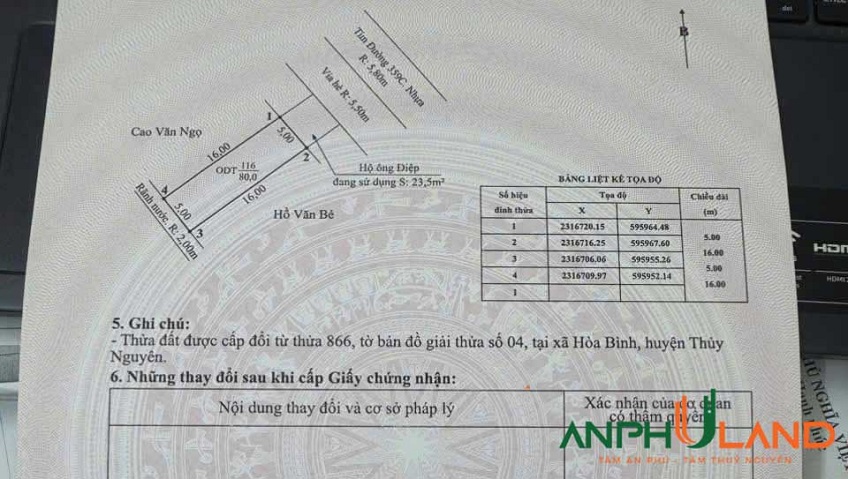 Cần bán lô hoa hậu, giá tốt cho các nhà đầu tư tại  Phường Hòa Bình, TP Hải Phòng