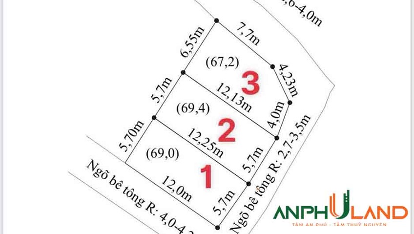 Cần bán 3 lô đất Phường Lê Ích Mộc ( xã Cao Nhân), TP Hải Phòng
