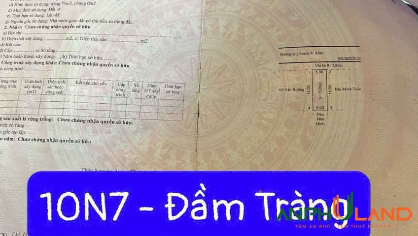 Cần bán lô đất khu Đầm Tràng, Phường Thủy Nguyên ( xã Tân Dương), TP Hải Phòng