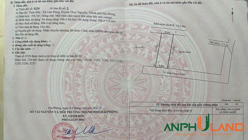 Bán lô đất giá cực rẻ tại phường Thiên Hương (xã Lâm Động), TP Hải Phòng