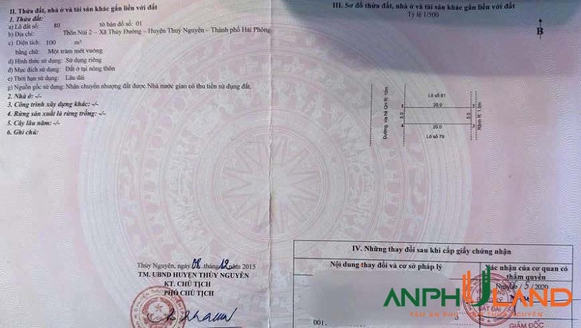 Chính chủ gửi bán lô đất đẹp mướt mơ tại phường Thuỷ Nguyên (xã Tân Dương), TP Hải Phòng