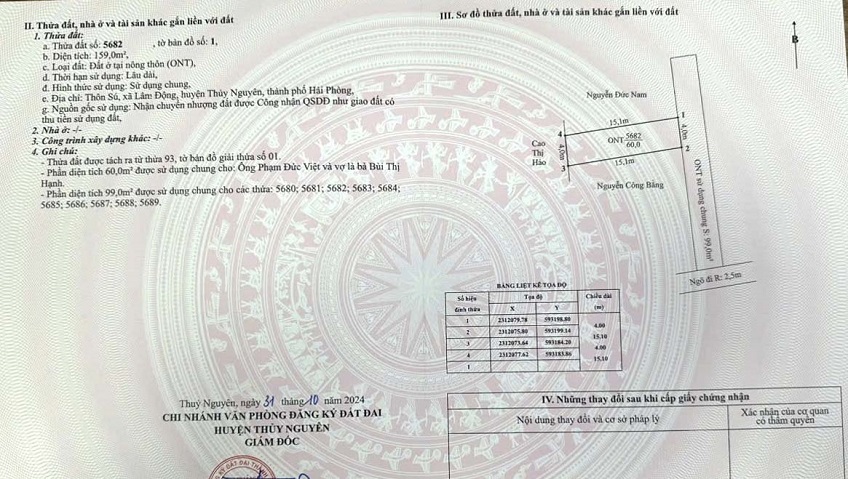 Bán nhà xây mới tinh tại phường Thiên Hương (xã Lâm Động), TP Hải Phòng