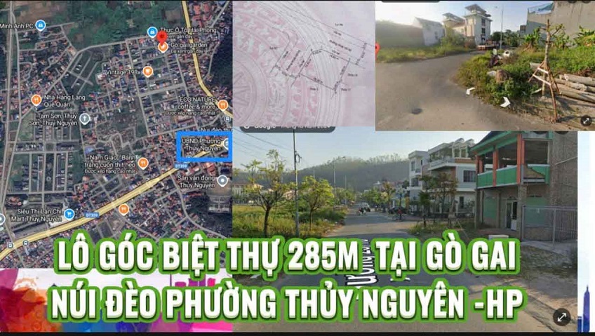 Bán siêu phẩm lô góc biệt thự vip khu đô thị Gò Gai ( Núi Đèo), Phường Thủy Nguyên, TP Hải Phòng