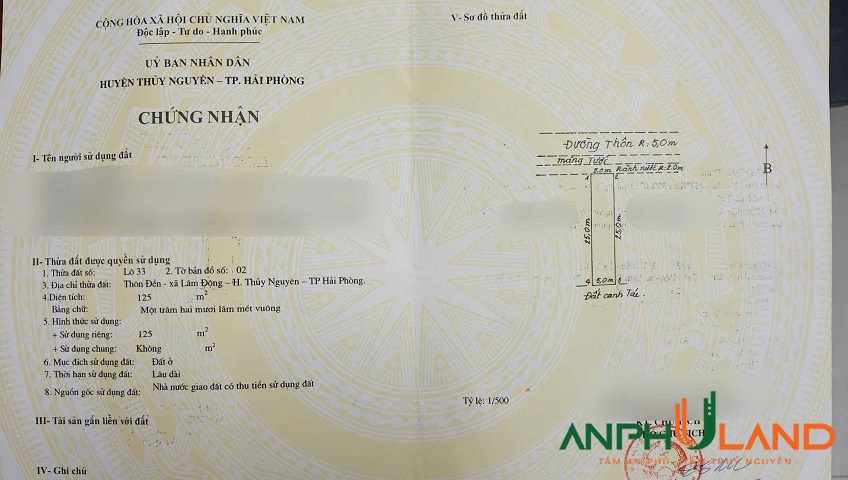 Cần bán gấp lô đất mặt đường 7m, TDP Đền, Phường Thiên Hương( xã Lâm Động), TP Hải Phòng