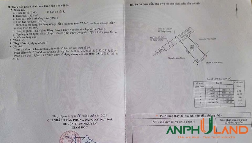  Chào bán 2 căn nhà mới xây tại phường Thiên Hương (Hoàng Động), TP Hải Phòng