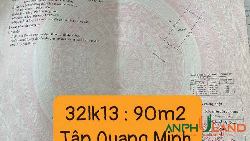 Bán đất khu đô thị xanh Tân Quang Minh, view công viên cực hiếm, Phường Thủy Nguyên, Hải Phòng
