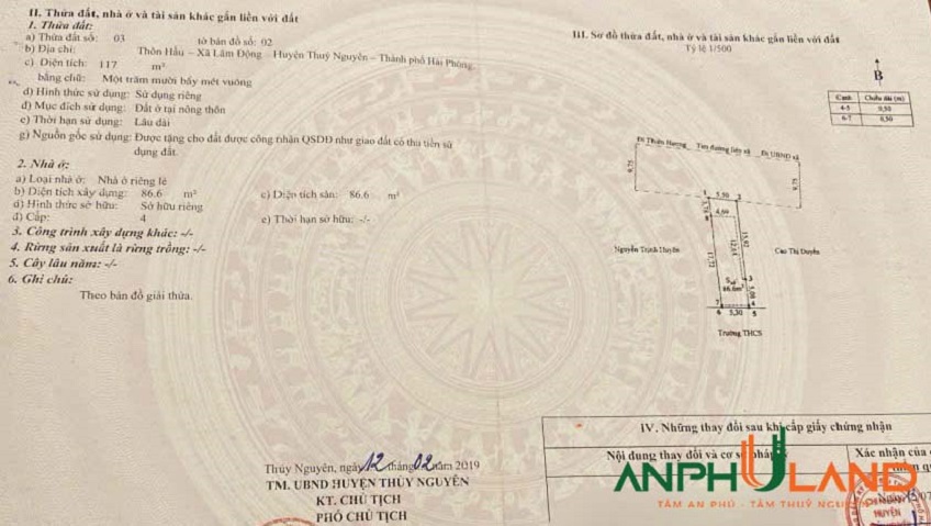 Siêu phẩm nhà phố có 1-0-2 mặt đường 302 phường Hoàng Lâm (Lâm Động), TP Hải Phòng 