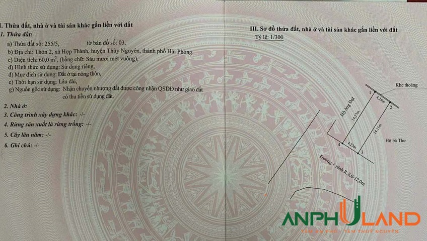 Chính chủ gửi bán lô đất đẹp tại phường Lưu Kiếm (xã Hợp Thành), TP Hải Phòng