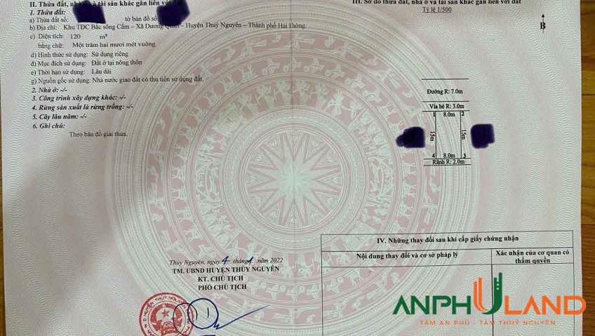 Cần bán lô biệt thự TĐC Áp Tràn, Phường Thủy Nguyên ( xã Dương Quan), TP Hải Phòng