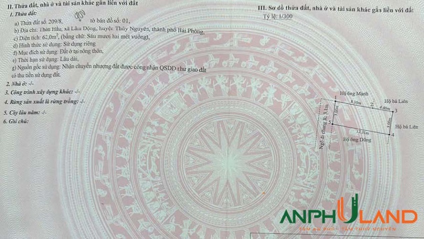 Bán cắt lỗ lô đất đối diện sân bóng đường 203, phường Thiên Hương (Lâm Động), TP Hải Phòng