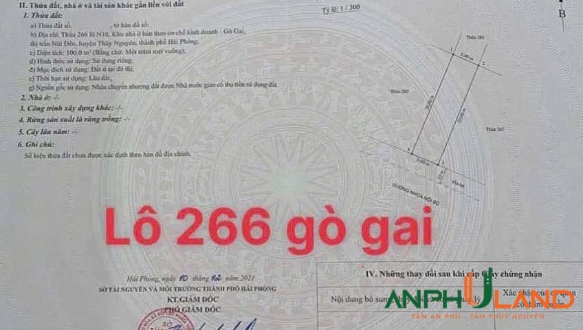 Duy nhất lô view công viên KĐT gò Gai, phường Thuỷ Nguyên, TP Hải Phòng