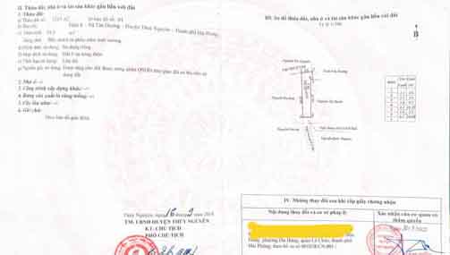 Cần bán lô đất gần trung tâm hành chính Phường Thủy Nguyên ( xã Tân Dương), TP Hải Phòng