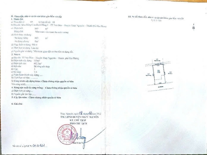 Bán căn biệt thự 3 tầng xịn xò khu Đồng Cau, phường Thuỷ Nguyên, TP Hải Phòng