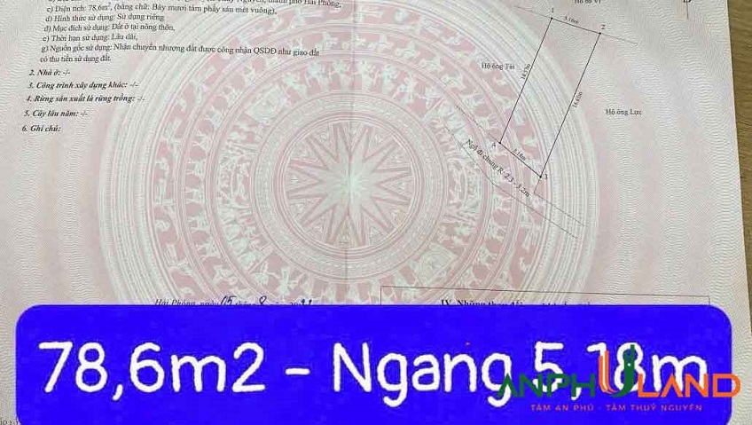 Cần bán nhanh lô đất TDP Đồng Quán, Phường Thủy Nguyên ( xã Hoa Động), TP Hải Phòng