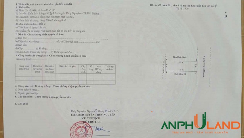 Bán lô biệt thự khu Mắt Rồng, phường Nam Triệu, TP Hải Phòng