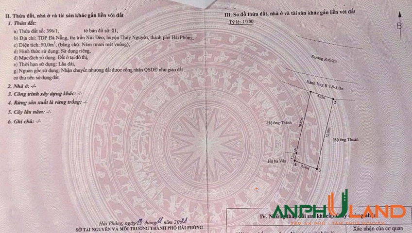 Em bán lô đất tại TDP Đà Nẵng, phường Thuỷ Nguyên (Núi Đèo), TP Hải Phòng