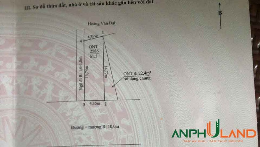 Chị chủ gửi bán lô góc mặt đường trải nhựa phường Lê Ích Mộc ( xã Mỹ Đồng), TP Hải Phòng.