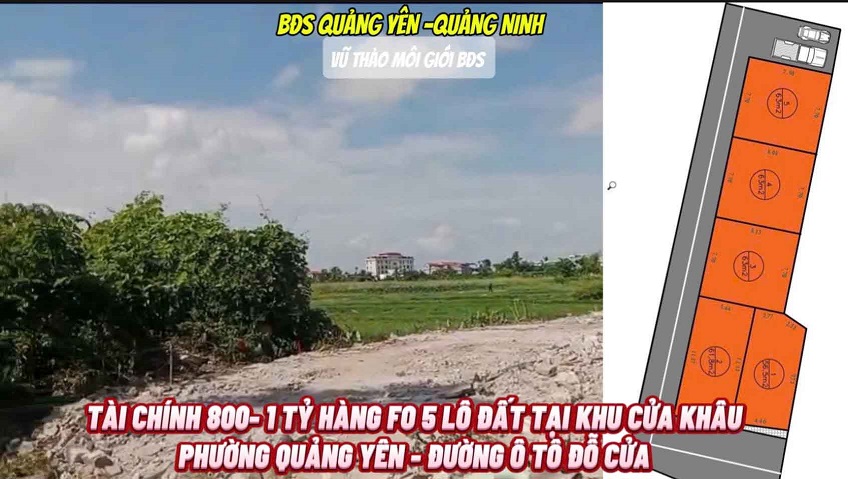 Cần bán lô đất siêu hiếm 5 lô đất f0 tại phường Quảng Yên, tỉnh Quảng Ninh 