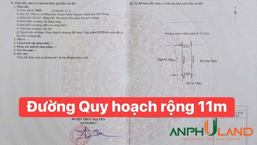 Bán lô góc siêu đẹp phường Lưu Kiếm (Đông Sơn), TP Hải Phòng