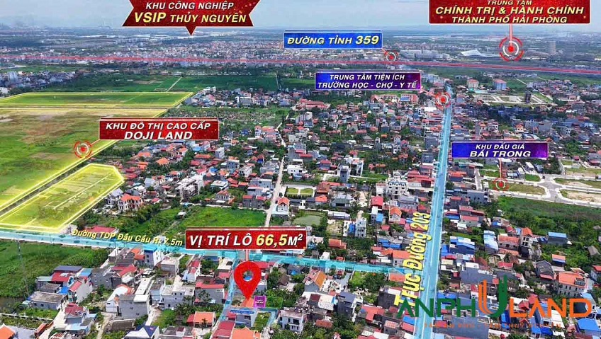 Cần bán lô đất tại TDP Đầu Cầu, Phường Thiên Hương ( xã Hoa Động), TP Hải Phòng