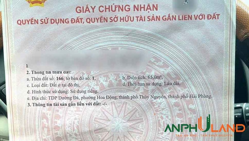 Cần bán lô tái định cư Hoa Động siêu đẹp tại Phường Thủy Nguyên ( xã Hoa Động), TP Hải Phòng