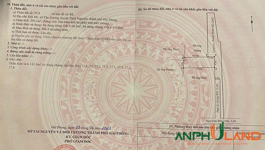 Chị chủ xinh gái gửi bán lô đất rẻ đẹp tại phường Thuỷ Nguyên (Tân Dương), TP Hải Phòng