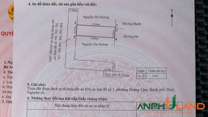 Cần bán lô đất hàng đẹp, giá tốt tại Phường Thiên Hương ( xã Lâm Động), TP Hải Phòng