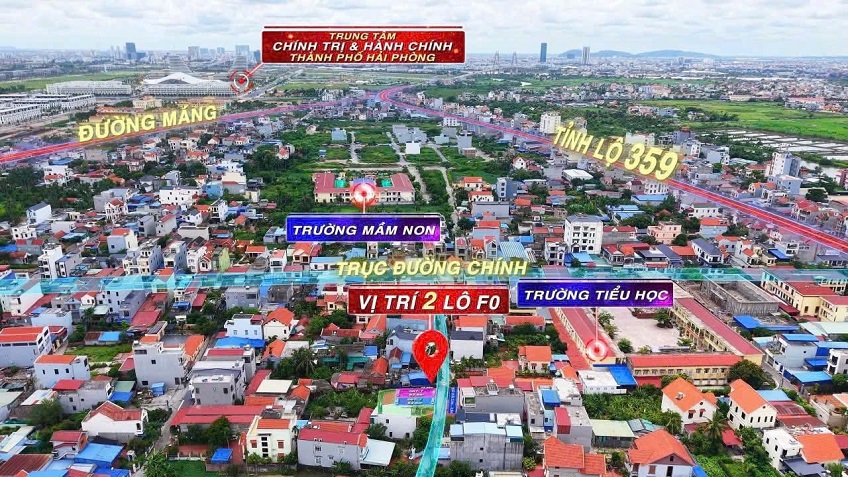 Bán lô đất đẹp ngay Trung tâm Hành chính thành phố, phường Thuỷ Nguyên, TP Hải Phòng