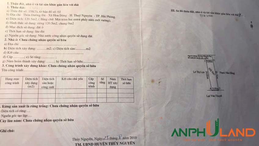 Bán lô đất đẹp TDP Đường Đá, phường Thuỷ Nguyên, TP Hải Phòng