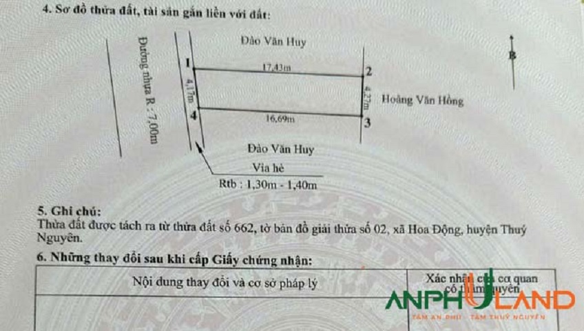 Chính chủ gửi bán lô đất mặt đường TDP Chùa, phường Thuỷ Nguyên, TP Hải Phòng