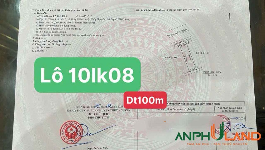 Chính chủ gửi bán vài lô giá tốt tại khu đấu giá Phường Thủy Nguyên ( xã Thủy Triều), TP Hải Phòng