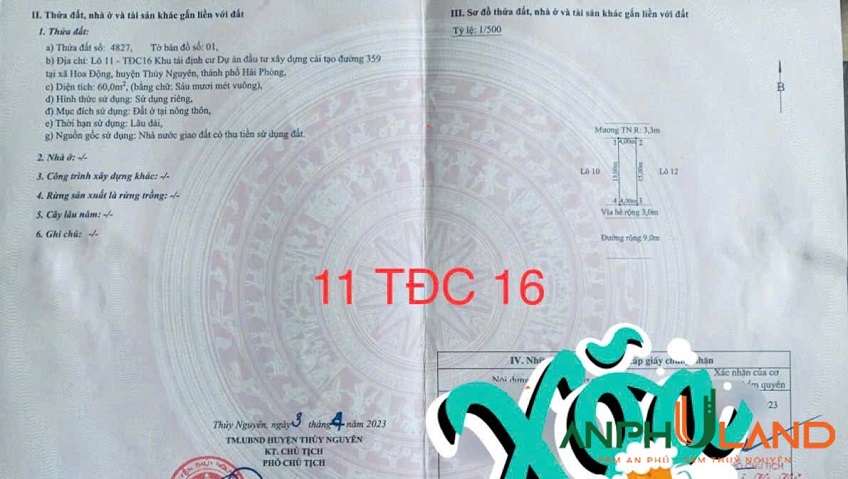 Bán vài lô giá siêu sốc TĐC Hoa Động, phường Thuỷ Nguyên, TP Hải Phòng