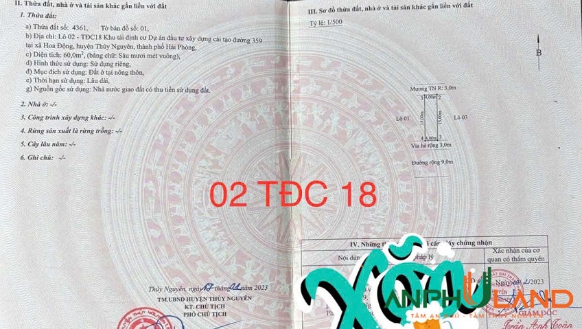 Bán vài lô giá siêu sốc TĐC Hoa Động, phường Thuỷ Nguyên, TP Hải Phòng